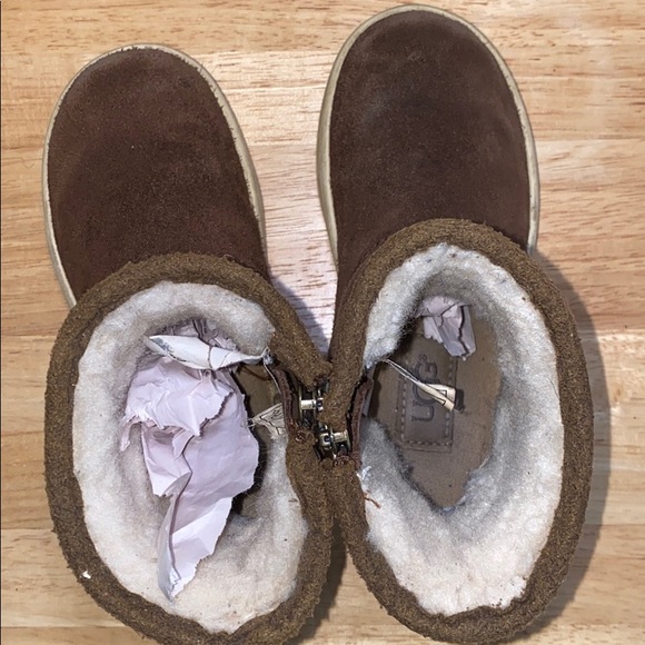 UGG Brown Rye Short Zip Up Boots - Picture 9 of 9